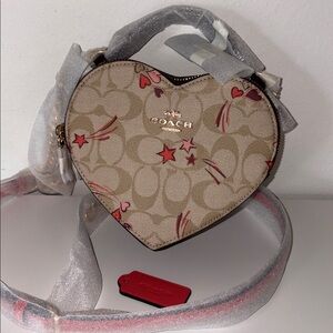 Coach Heart Crossbody In Signature
Canvas With Heart And Star Print nwt